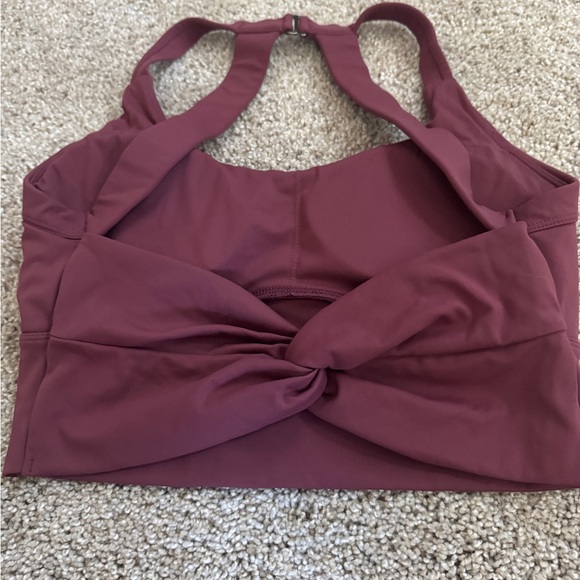 Women's Burgundy Sports Bra crop top Small - Picture 5 of 8